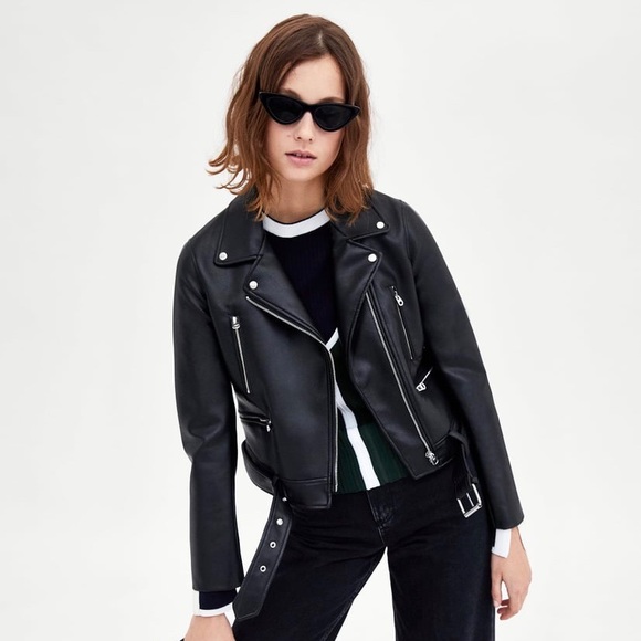 Zara Jackets & Blazers - New Zara Faux Leather Moto Jacket